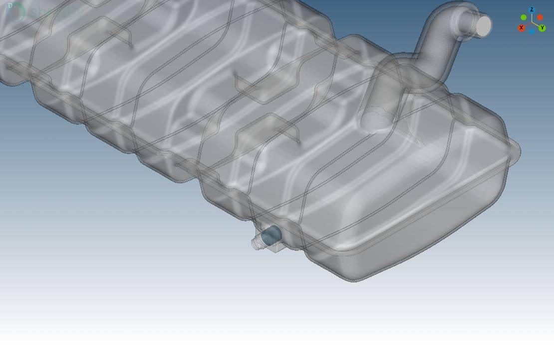 Sample window in front of the fuel pickup